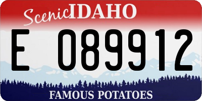 ID license plate E089912