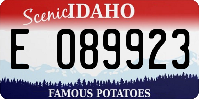 ID license plate E089923