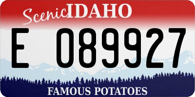 ID license plate E089927