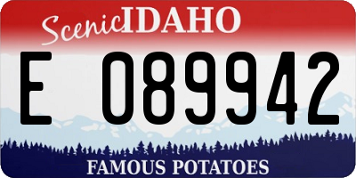 ID license plate E089942