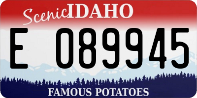 ID license plate E089945