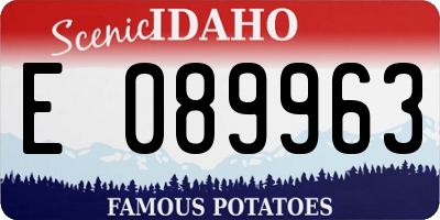 ID license plate E089963