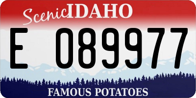 ID license plate E089977