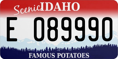 ID license plate E089990