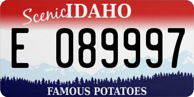 ID license plate E089997