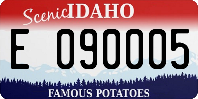 ID license plate E090005