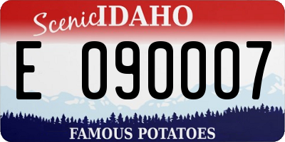 ID license plate E090007