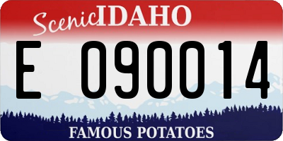 ID license plate E090014