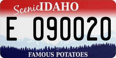 ID license plate E090020