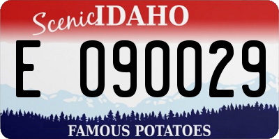 ID license plate E090029