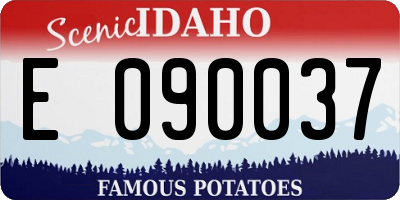 ID license plate E090037