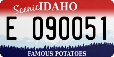 ID license plate E090051