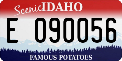 ID license plate E090056