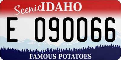 ID license plate E090066