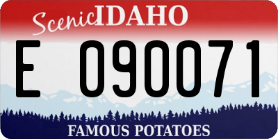 ID license plate E090071