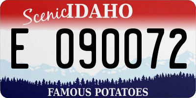 ID license plate E090072
