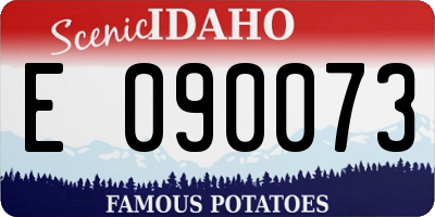 ID license plate E090073