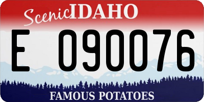 ID license plate E090076