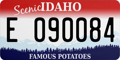 ID license plate E090084
