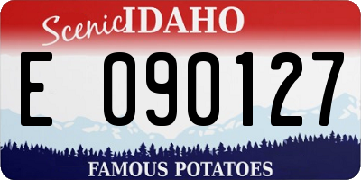 ID license plate E090127