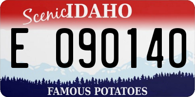 ID license plate E090140