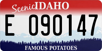 ID license plate E090147
