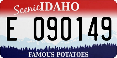 ID license plate E090149