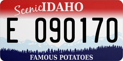 ID license plate E090170