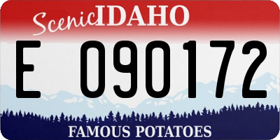 ID license plate E090172