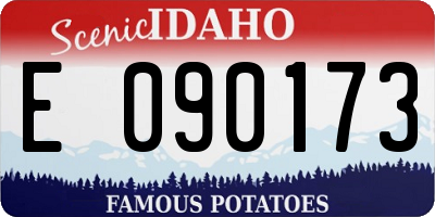 ID license plate E090173