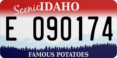 ID license plate E090174