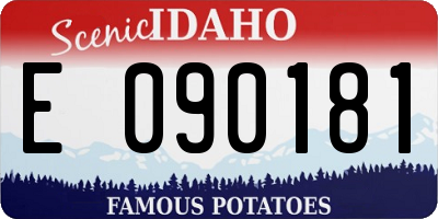 ID license plate E090181