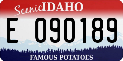 ID license plate E090189
