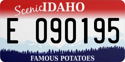ID license plate E090195