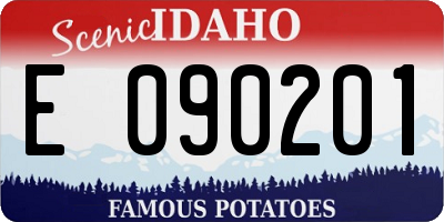 ID license plate E090201