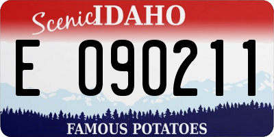 ID license plate E090211