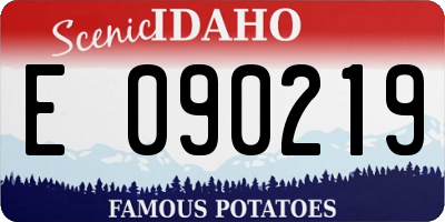 ID license plate E090219