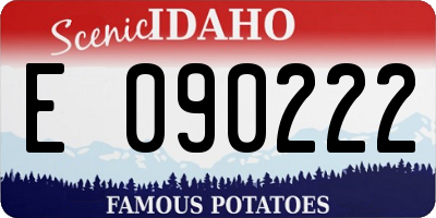 ID license plate E090222