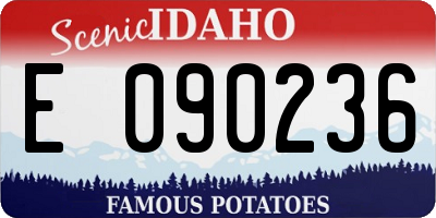 ID license plate E090236