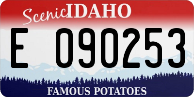 ID license plate E090253
