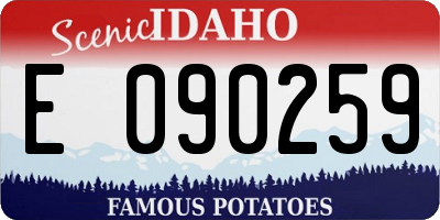 ID license plate E090259