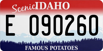 ID license plate E090260