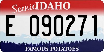 ID license plate E090271