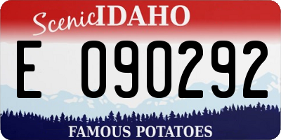 ID license plate E090292