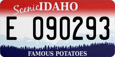ID license plate E090293