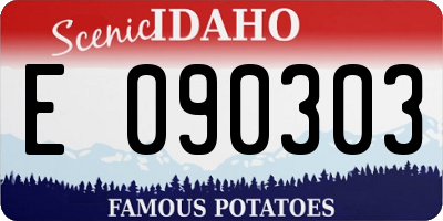 ID license plate E090303