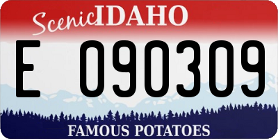 ID license plate E090309