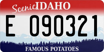 ID license plate E090321