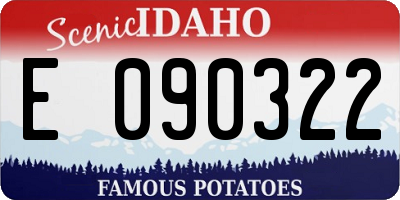 ID license plate E090322