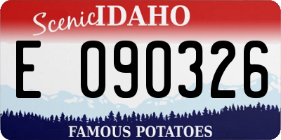 ID license plate E090326